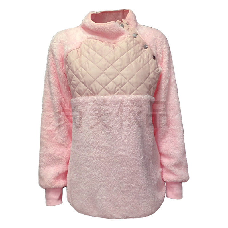 Women's Comfortable Hoodie with Stand-Up Collar and Padded Top NOVAE