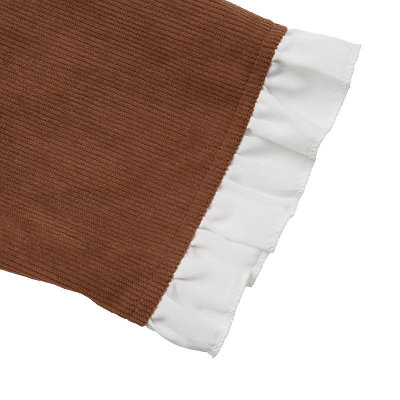 Women's midi dress with elegant button placket, 4-piece pockets and classic collar NOVAE