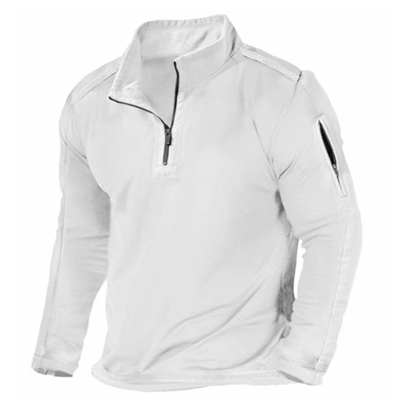 Men's functional sweatshirt with stand-up collar and zipper NOVAE