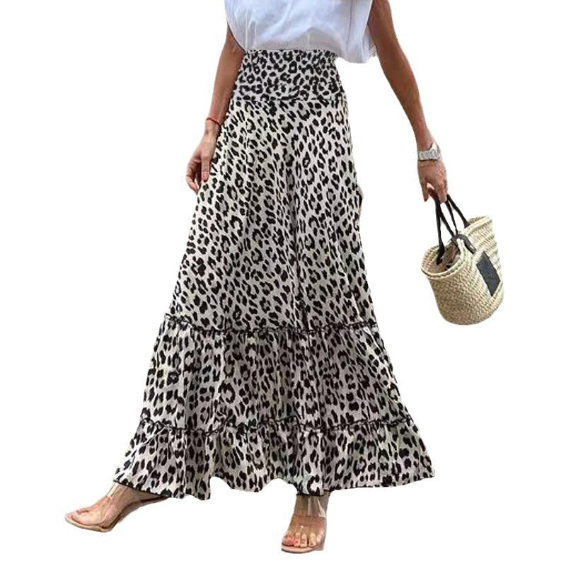 Women's maxi skirt with a flowing cut and voluminous flounce NOVAE