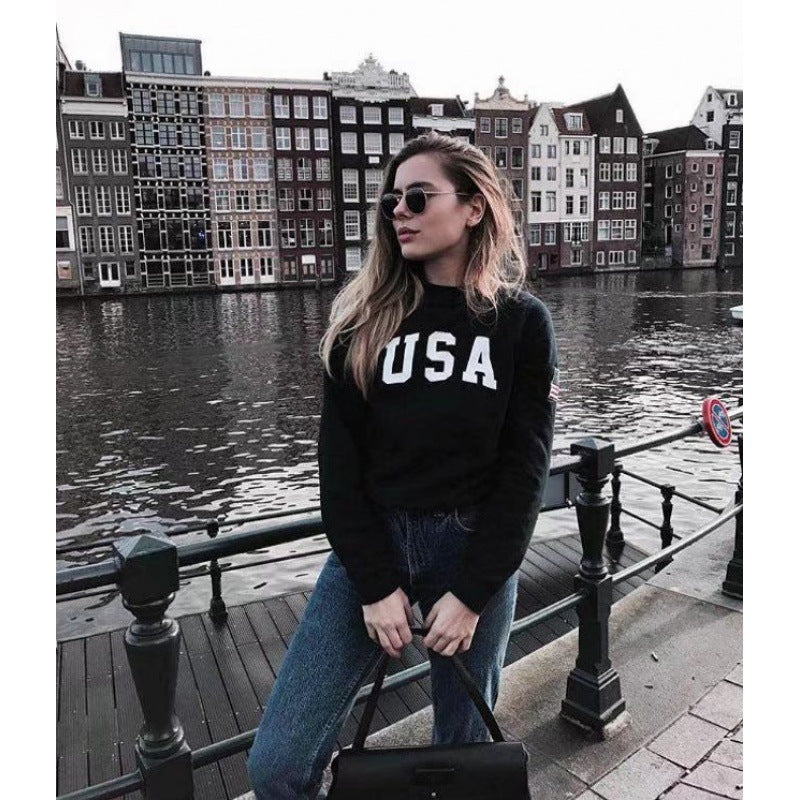 Women's oversized sweatshirt with creative print NOVAE