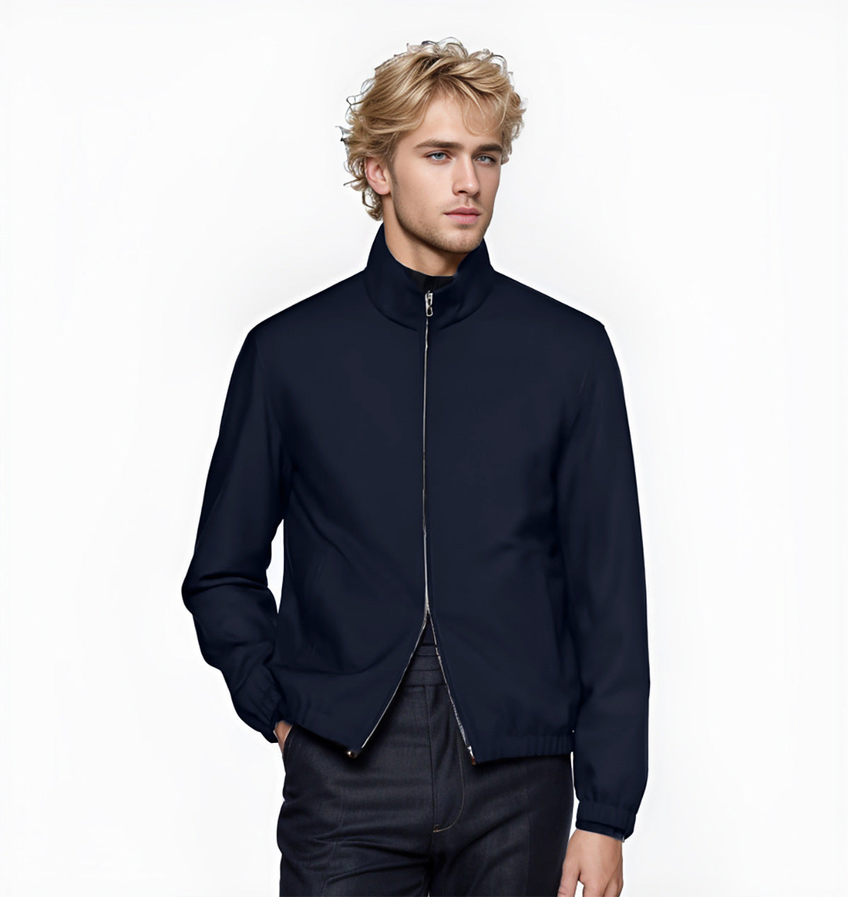 Men's lightweight transitional jacket with high collar NOVAE