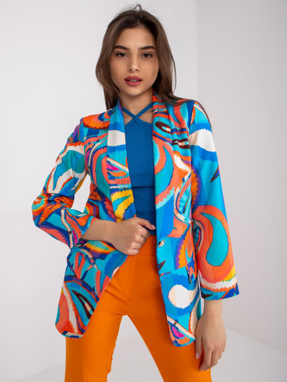 Women's elegant blazer with colorful pattern and modern accents NOVAE