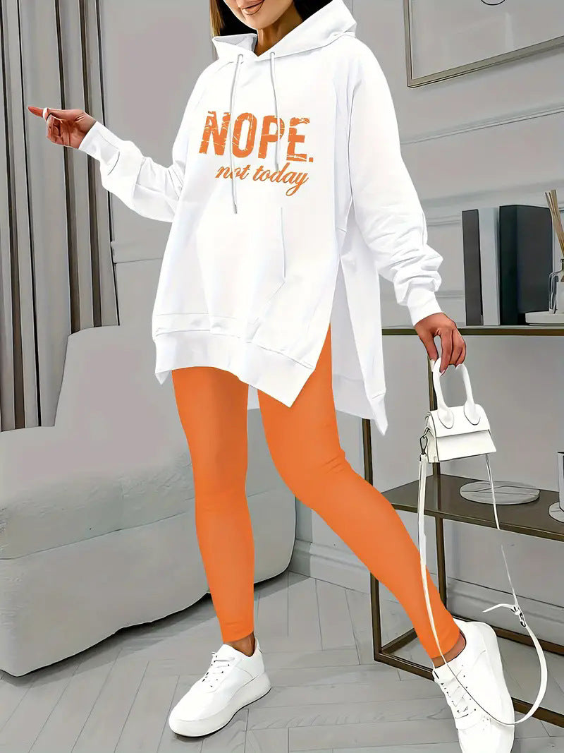 Women's oversized hoodie with creative lettering and a relaxed fit NOVAE