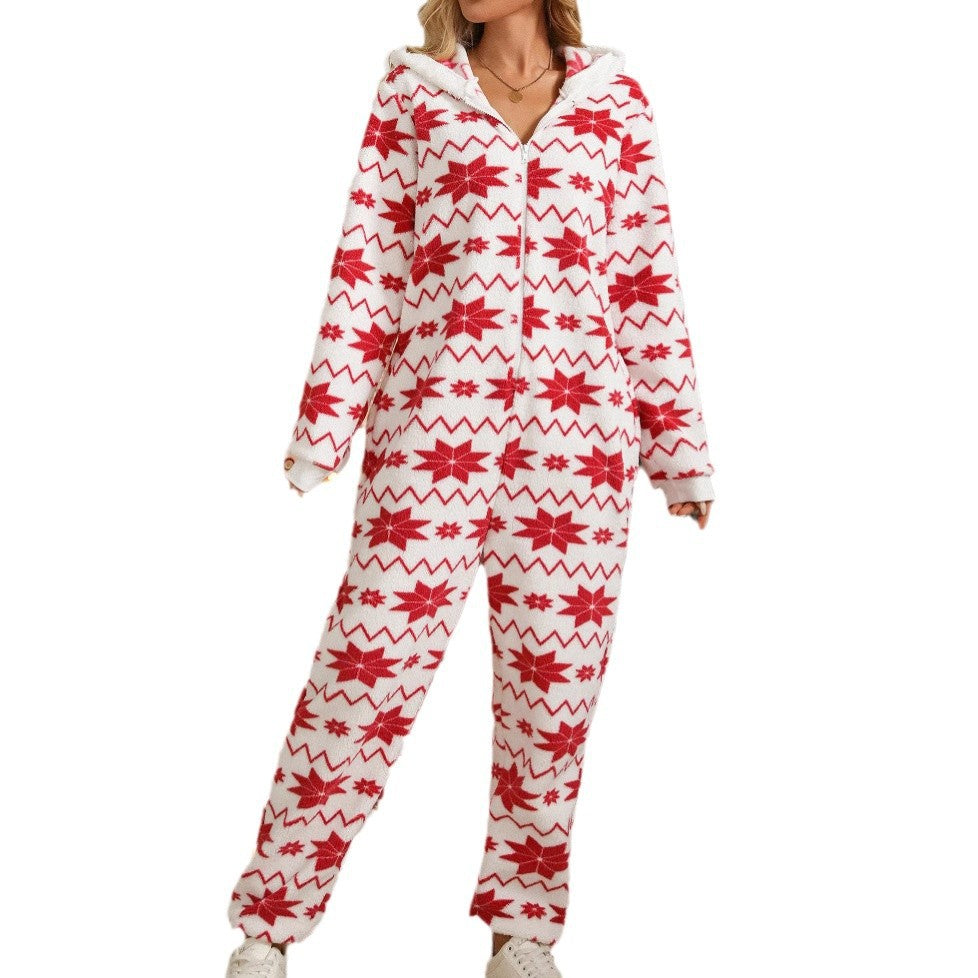 Women's Cozy Onesie with Festive Pattern NOVAE