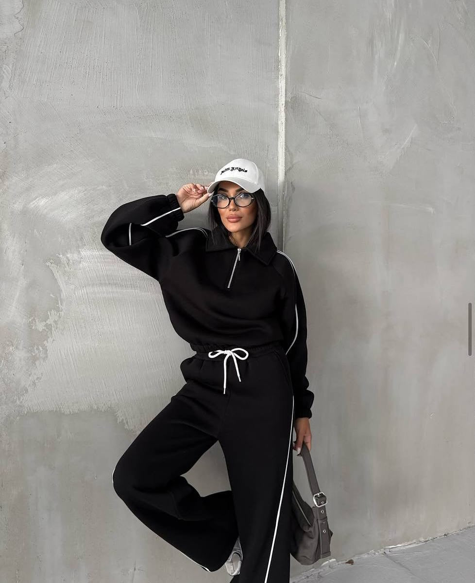 Women's tracksuit with high collar and wide cut NOVAE
