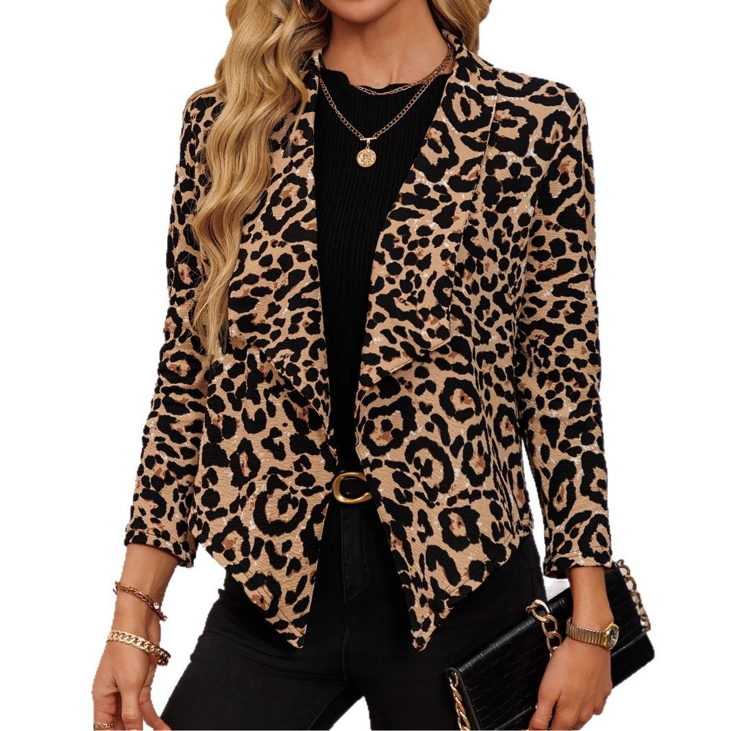 Women's fashionable animal print blazer jacket NOVAE
