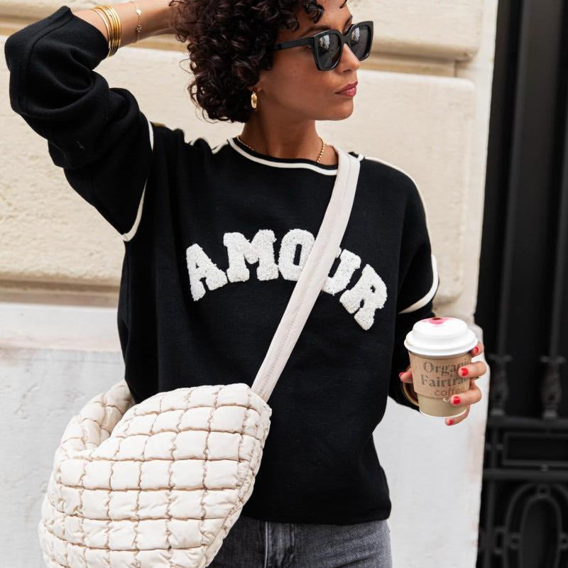 Women's casual sweatshirt with striking NOVAE lettering