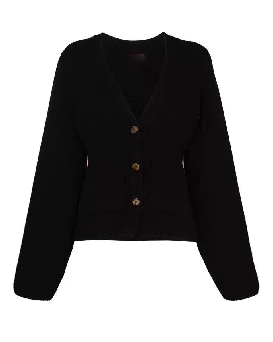 Women's cardigan with a wide cut and decorative buttons NOVAE