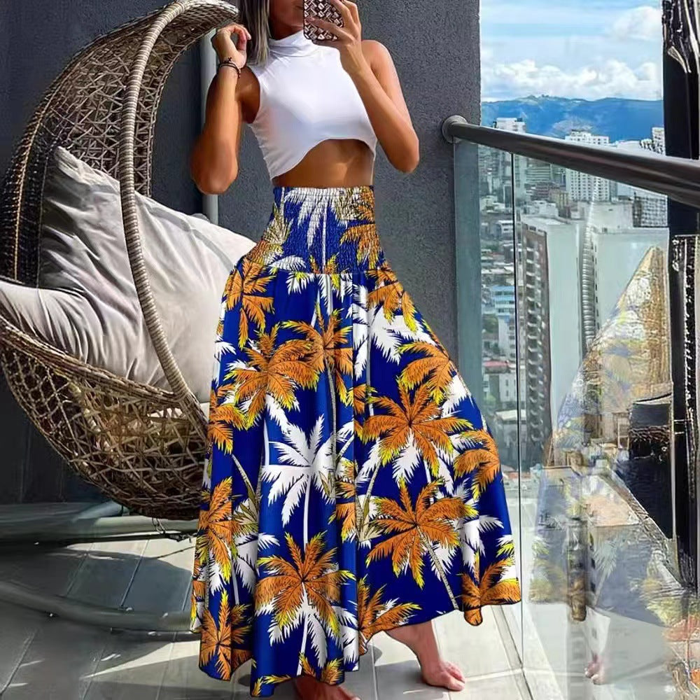 Women's Long Maxi Skirt with Dreamy Mandala Pattern NOVAE