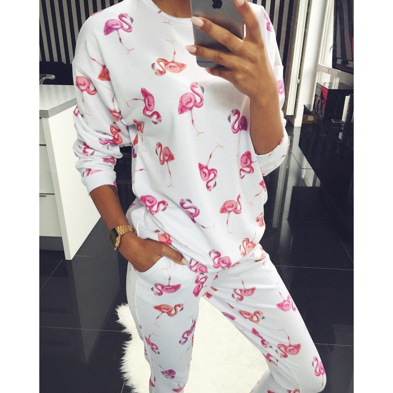 Women's leisure suit with floral pattern NOVAE