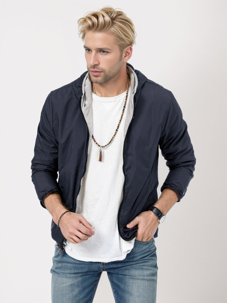 Men's lightweight transitional jacket with practical pockets NOVAE