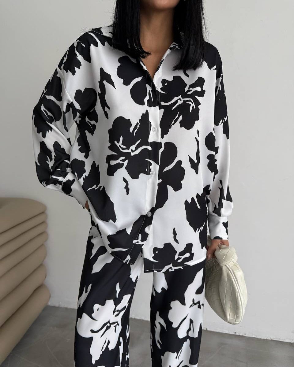 Women's elegant satin blouse NOVAE