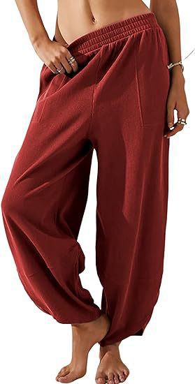Women's wide-leg lounge trousers with elasticated waistband and pockets NOVAE