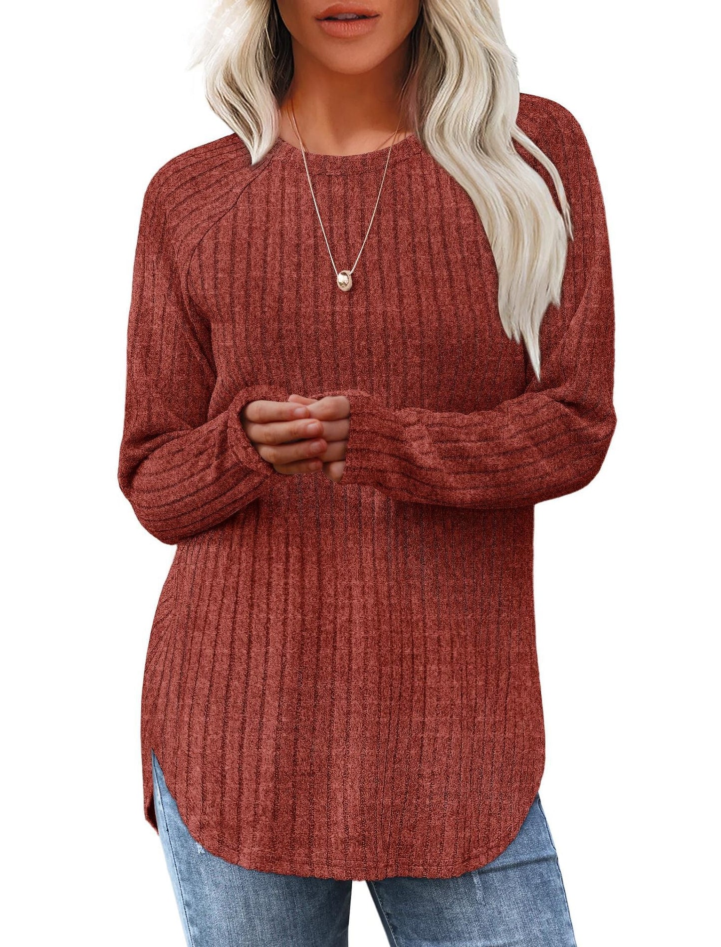 Women's oversized ribbed sweater with a relaxed fit NOVAE