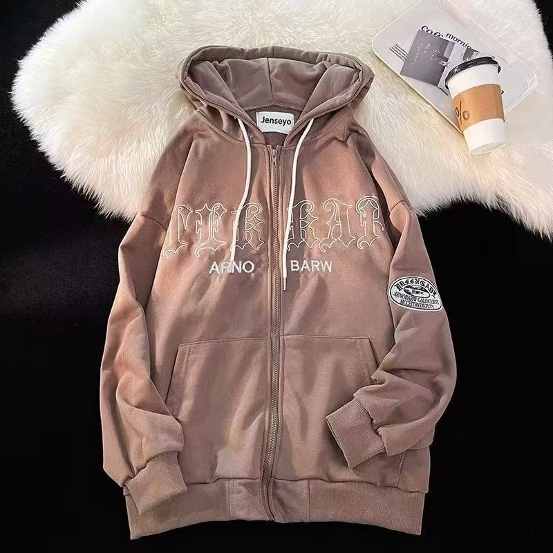 Women's hoodie with fashionable lettering and practical pockets NOVAE