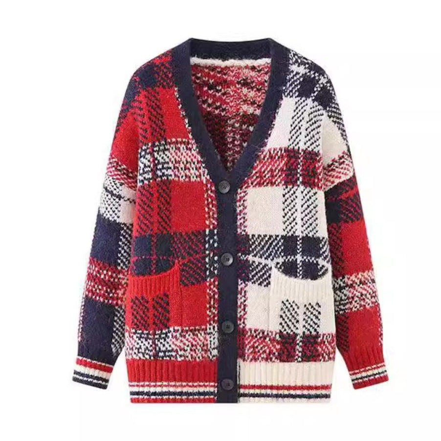 Women's striped knit cardigan NOVAE