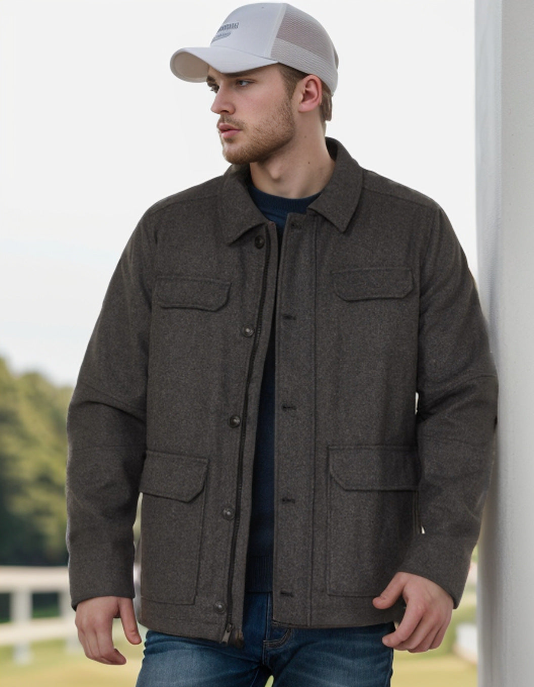Men's casual flannel jacket NOVAE