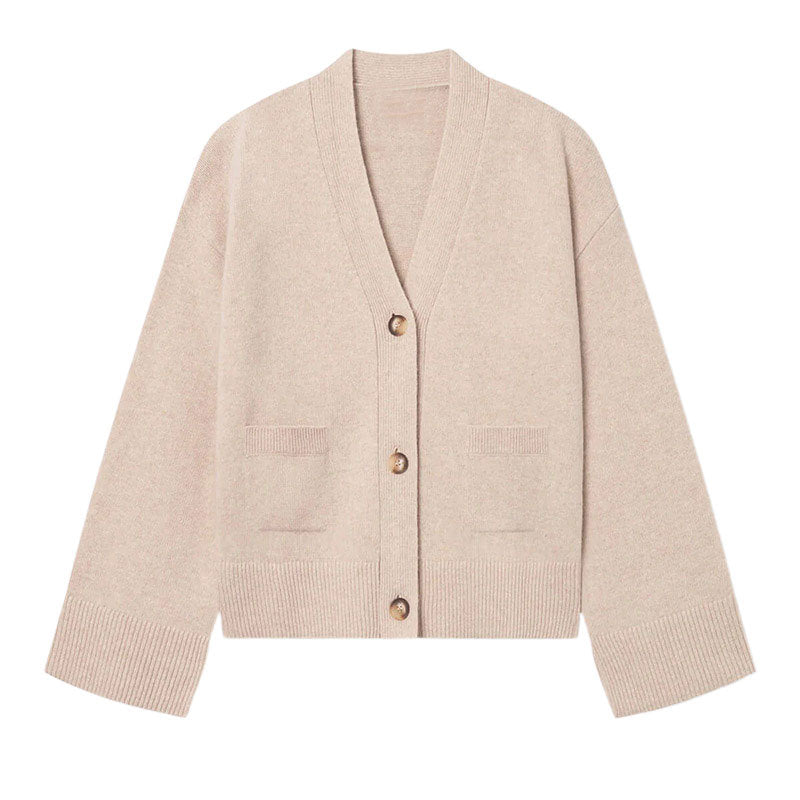 Women's cardigan with an elegant cut and oversized sleeves NOVAE