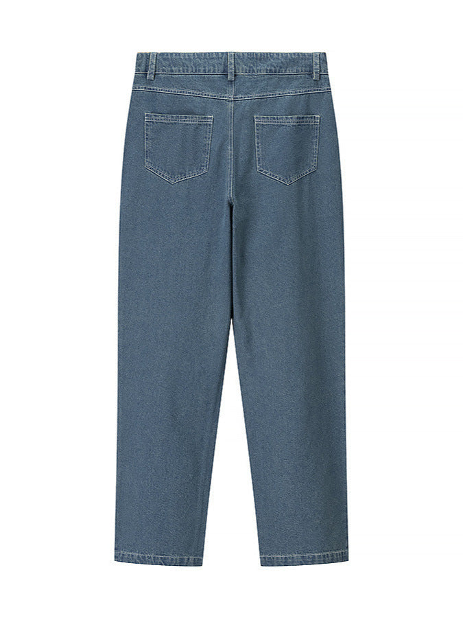 Women's high-waisted jeans in a modern check pattern NOVAE