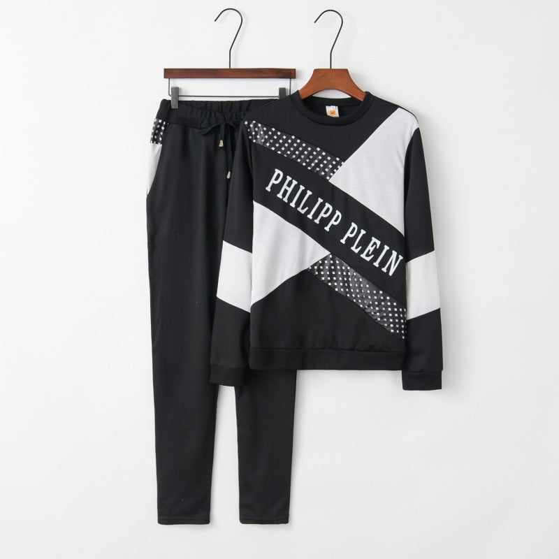 Women's tracksuit with modern graphic design and elastic waistband NOVAE