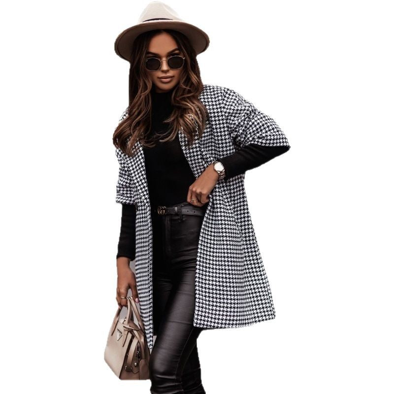 Women's oversized checked coat NOVAE