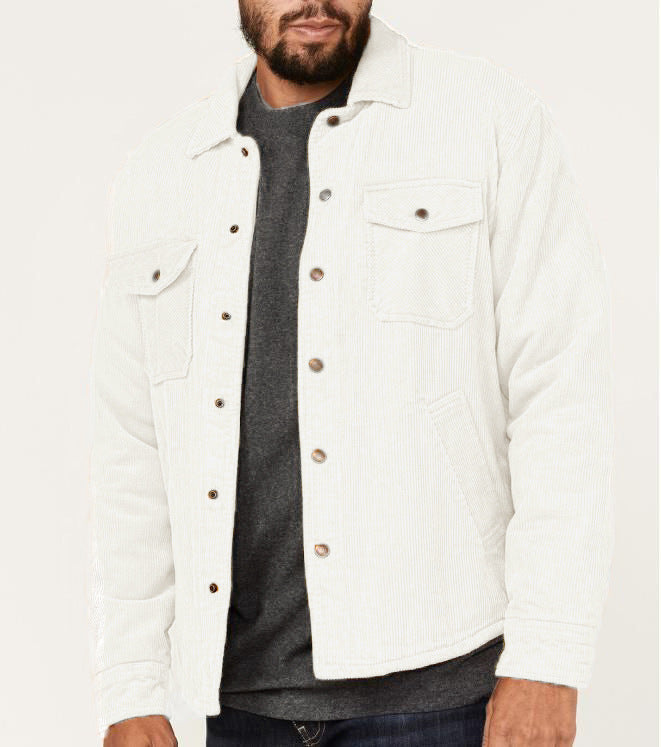 Men's casual corduroy jacket with practical chest and side pockets NOVAE