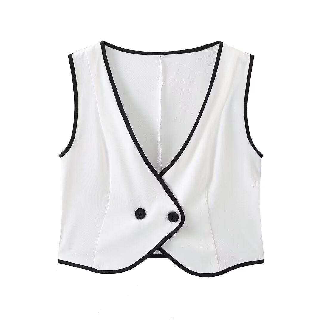 Women's elegant wide-leg trousers with side pockets and waistband details NOVAE