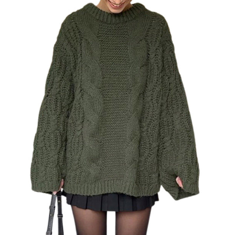 Women's Oversized Cable Knit Sweater NOVAE