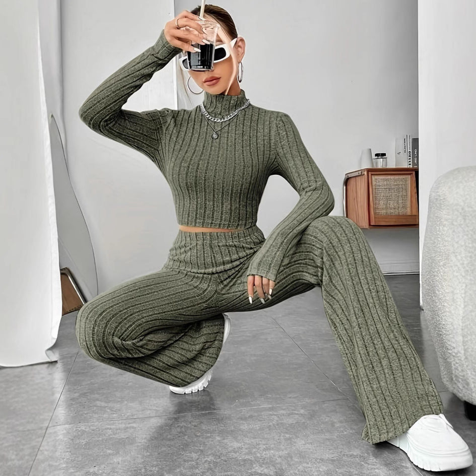 Women's elegant knitwear set with a high fit and structured design NOVAE