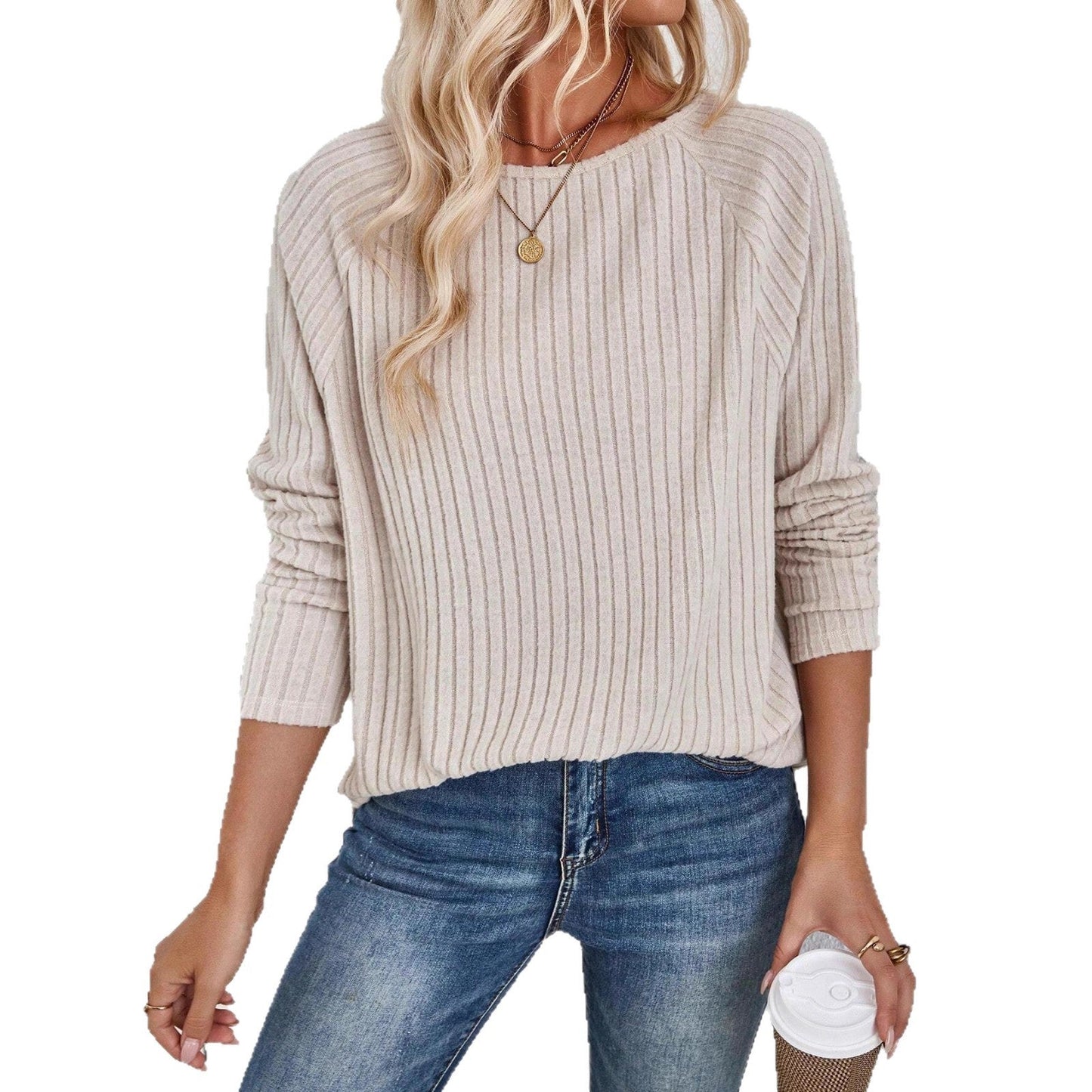 Women's Long-Sleeved Striped Shirt NOVAE