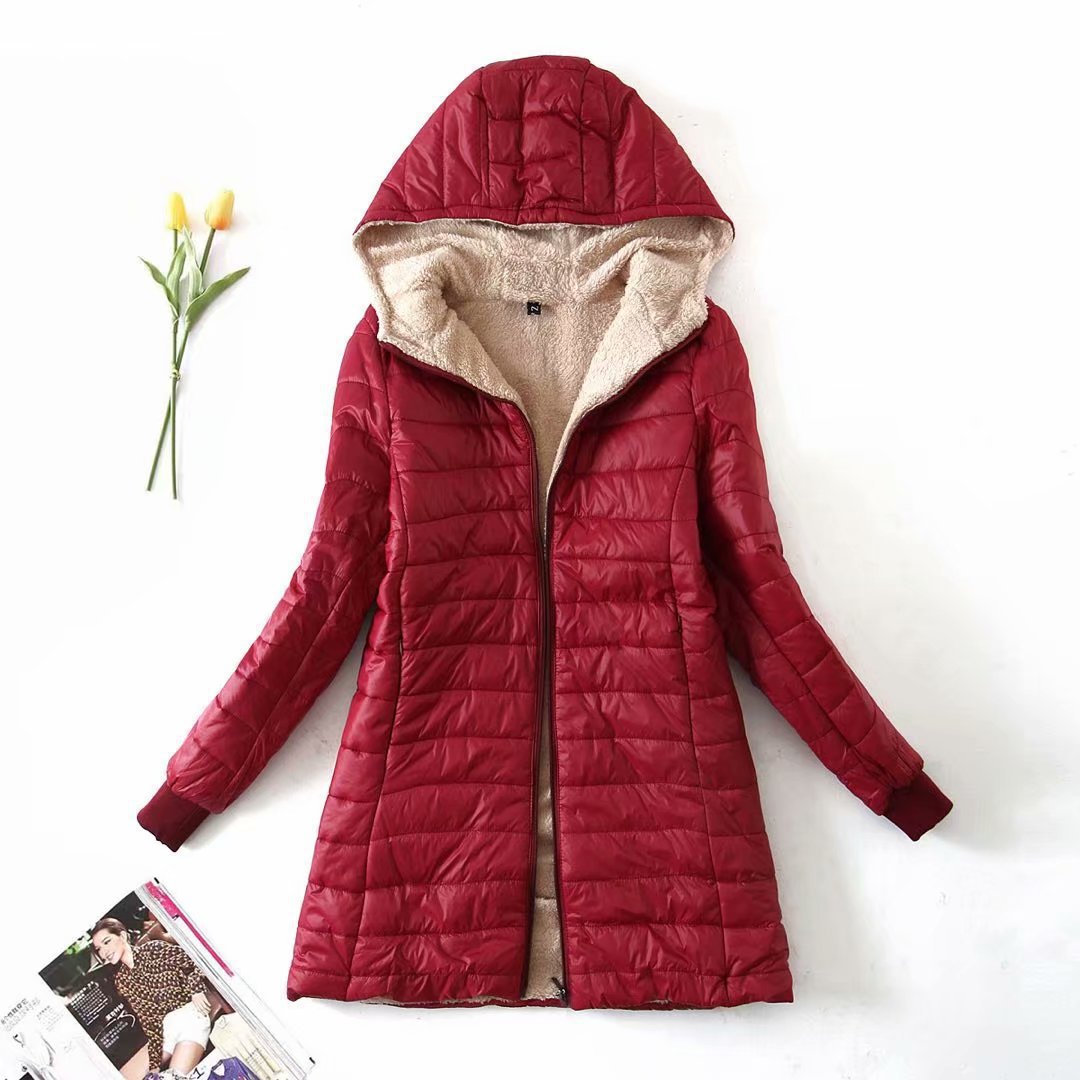Women's quilted winter jacket with hood and cozy lining NOVAE