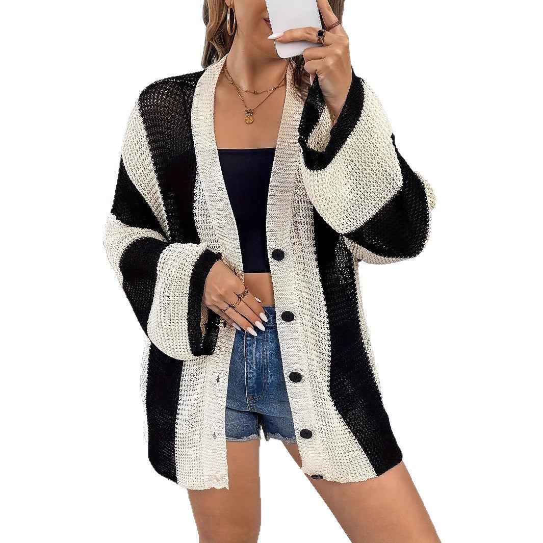 Women's cardigan in a light mesh design NOVAE