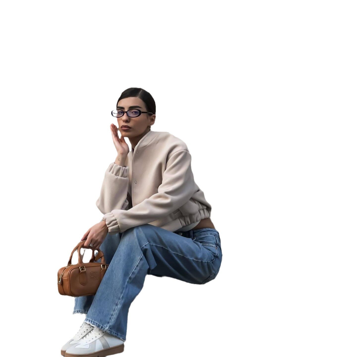 Women's casual bomber jacket with elasticated cuffs and fashionable cut NOVAE