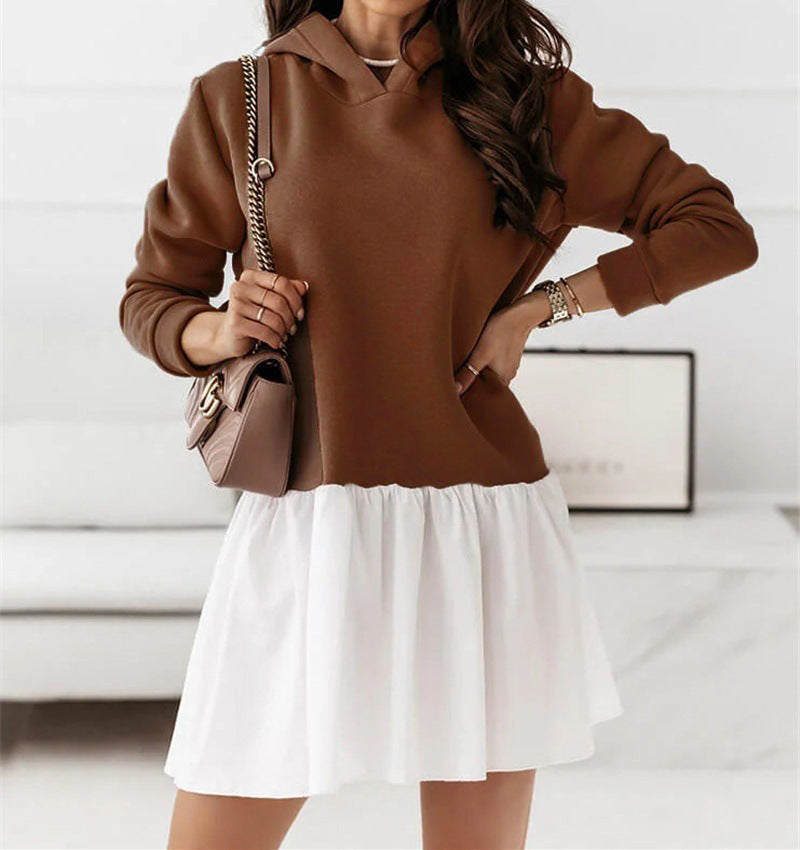 Women's casual hooded sweatshirt dress NOVAE