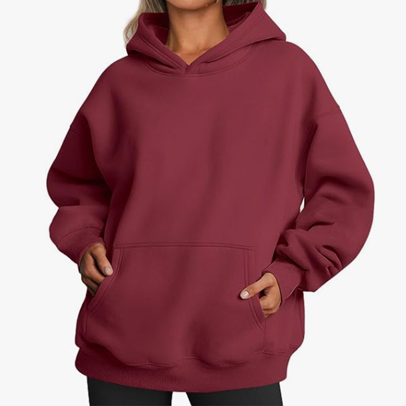 Women's hoodie with integrated pocket design and soft inner lining NOVAE