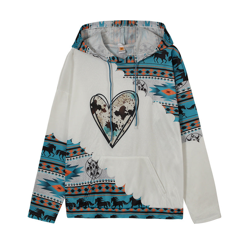 Women's hoodie with innovative tribal design and comfortable fit NOVAE