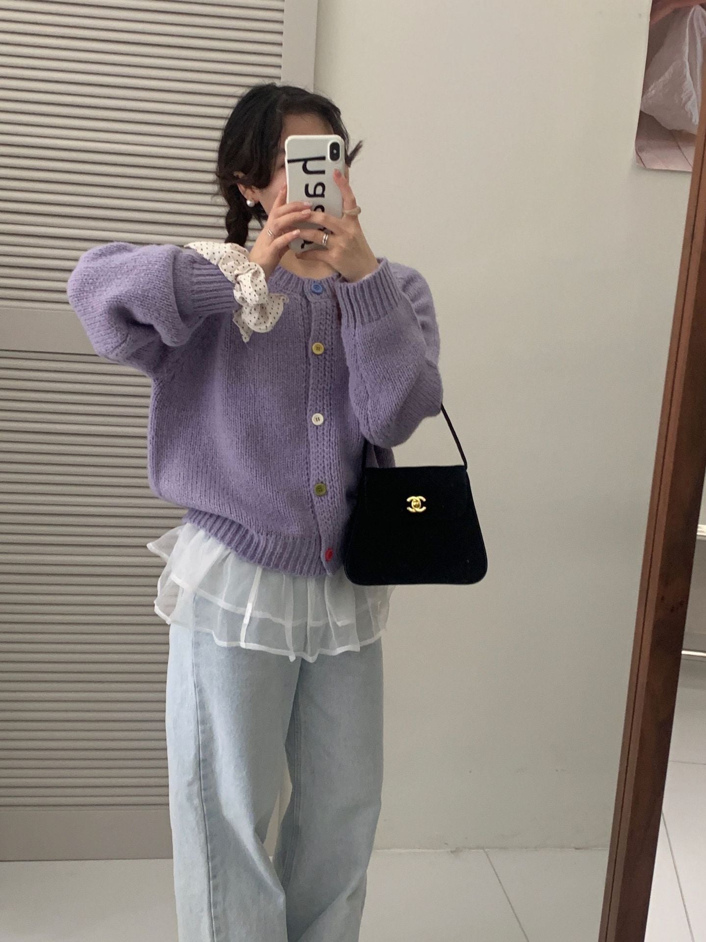 Women's Cozy Cardigan with Colorful Buttons and a Relaxed Fit NOVAE