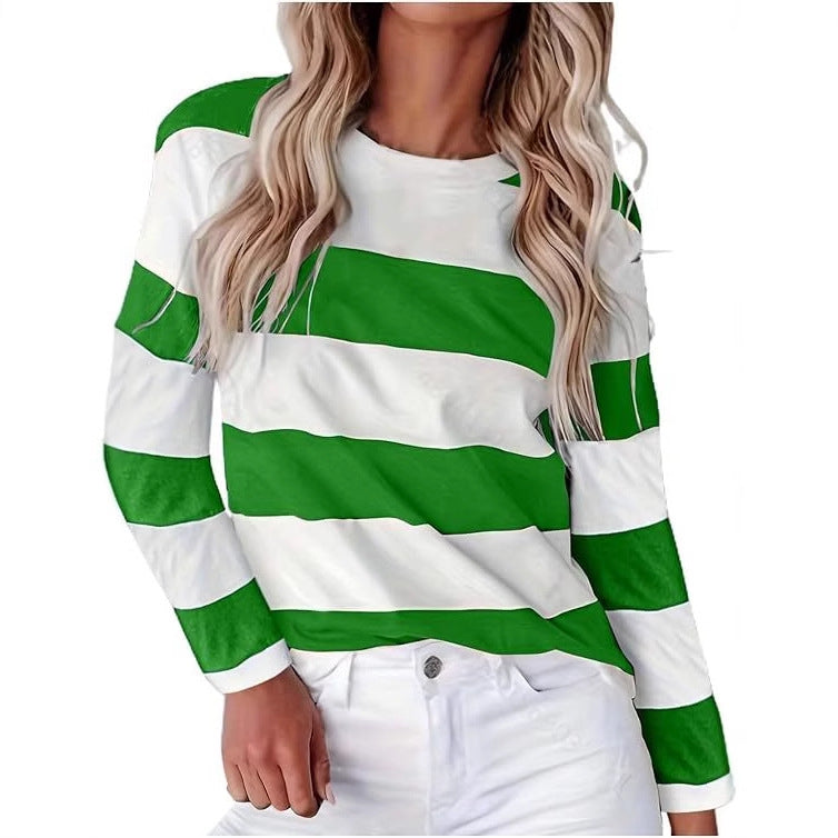 Women's casual striped long-sleeved shirt NOVAE