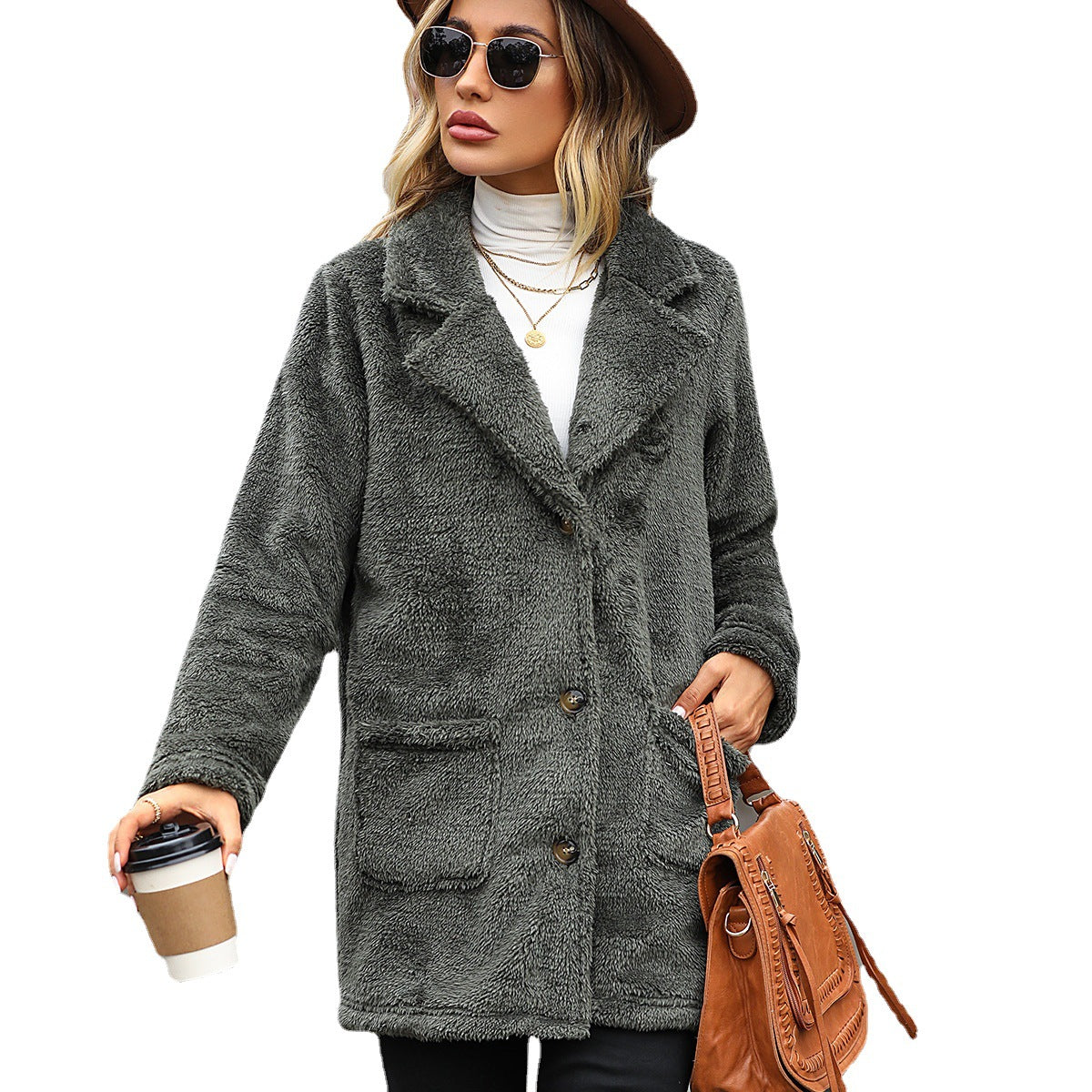 Women's cozy wool coat NOVAE
