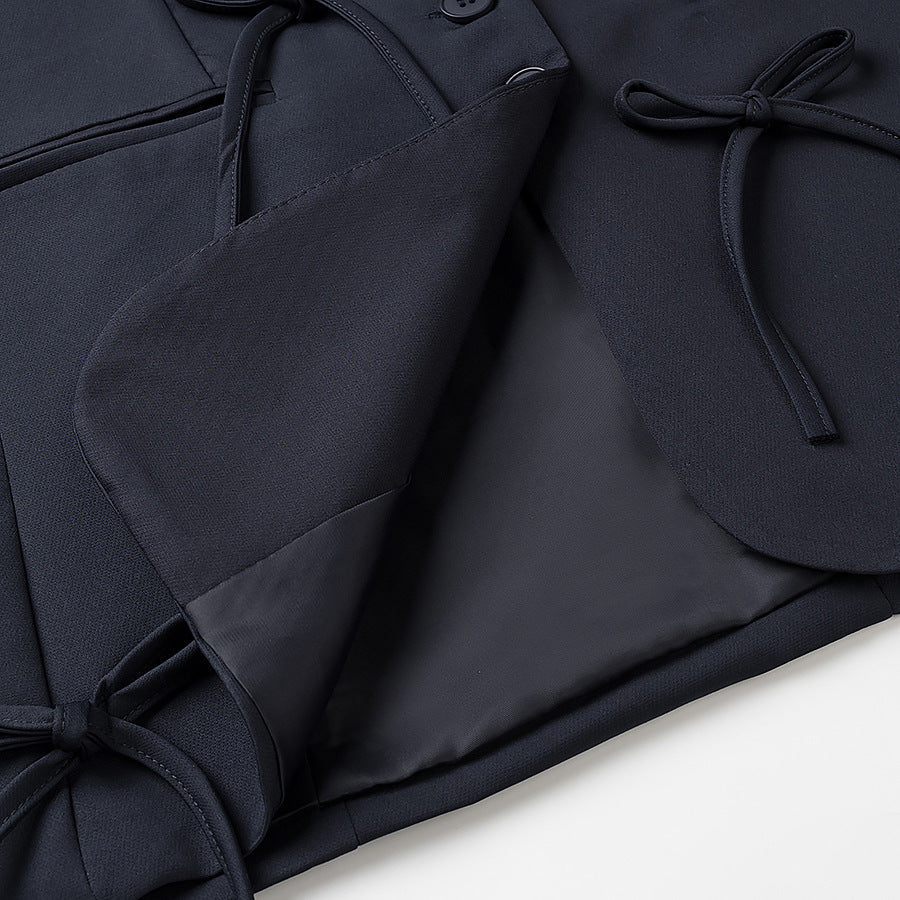 Women's fashionable blazer jacket with creative tie details NOVAE