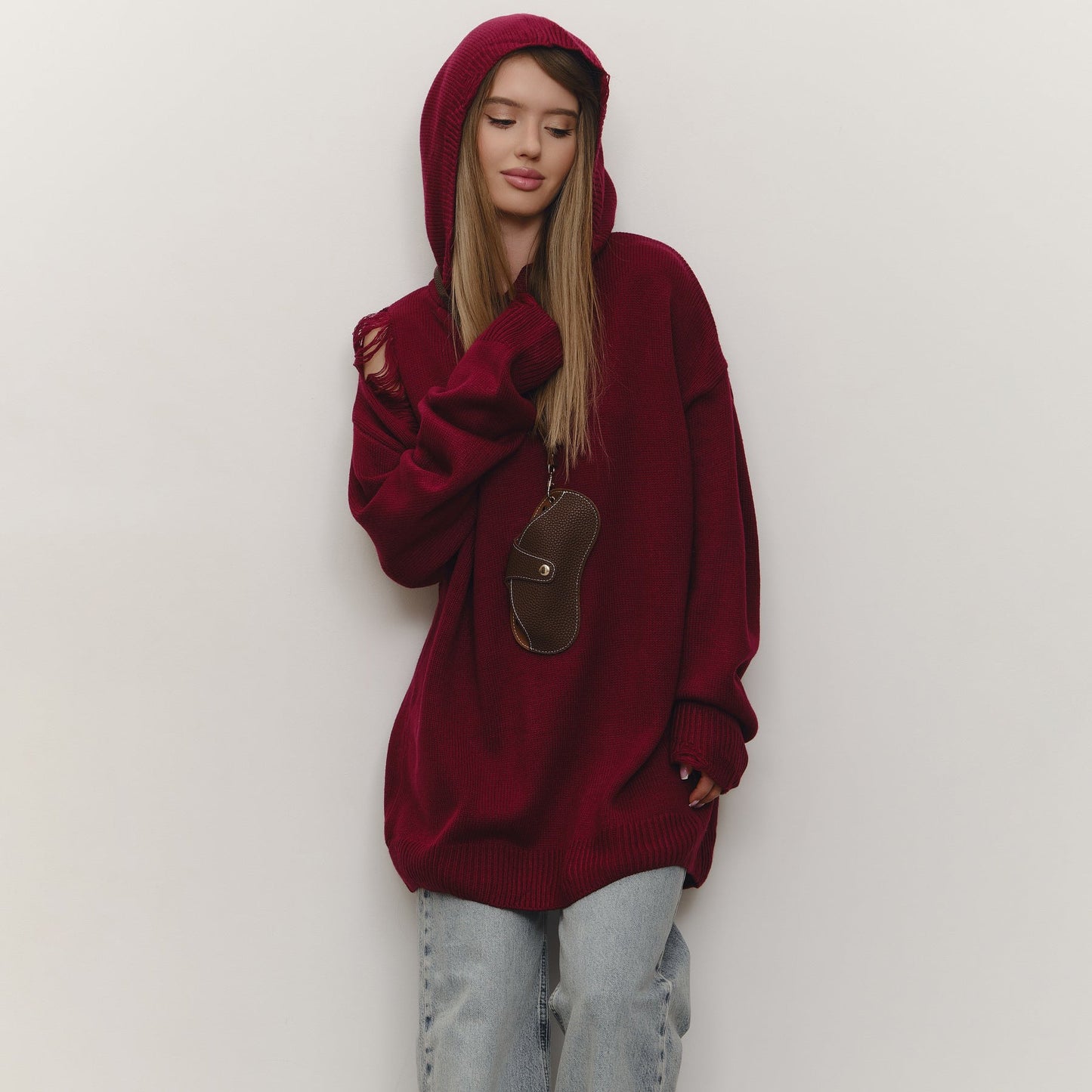 Women's hoodie with a generous cut and trendy design NOVAE