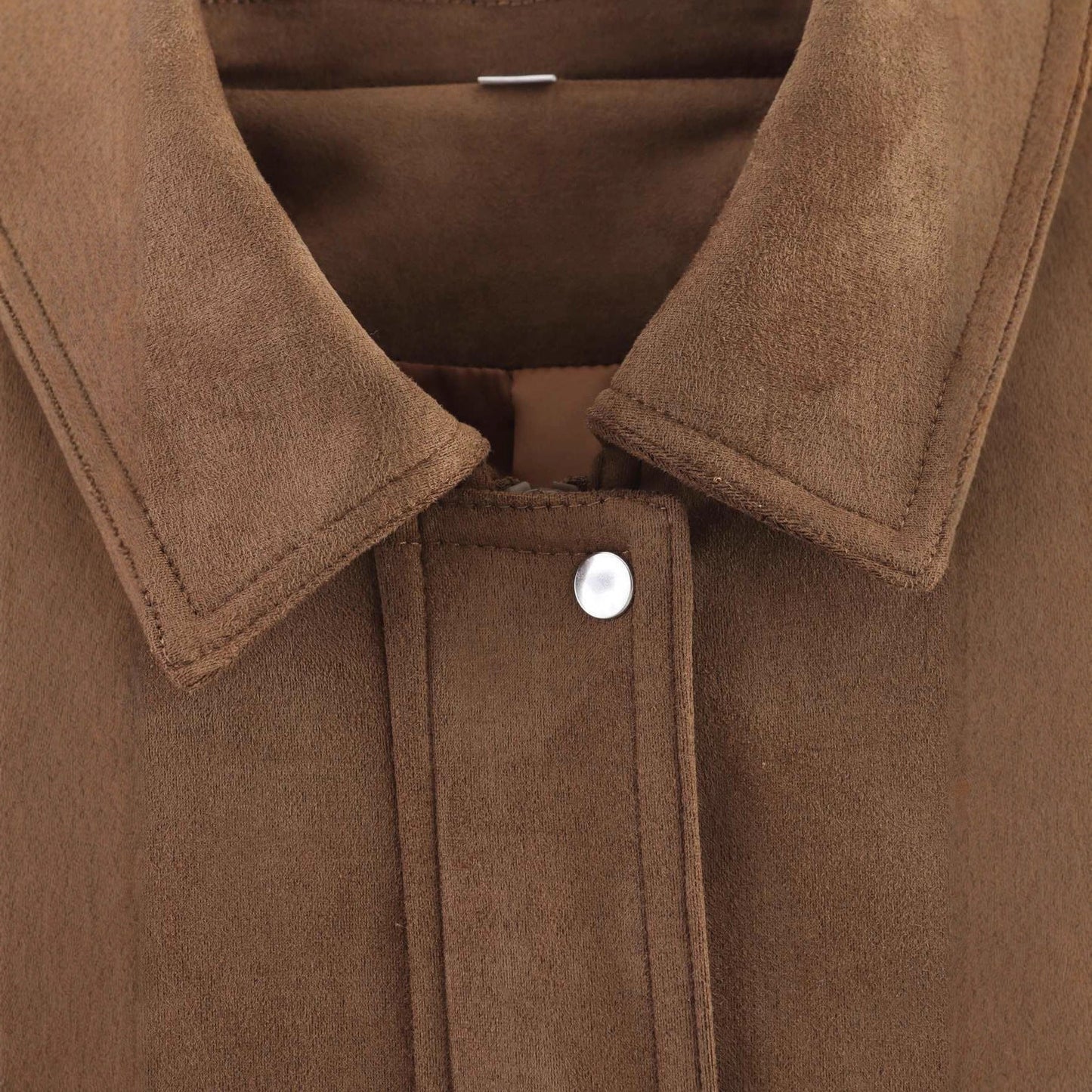 Women's casual faux leather jacket in an oversized cut with practical pockets NOVAE