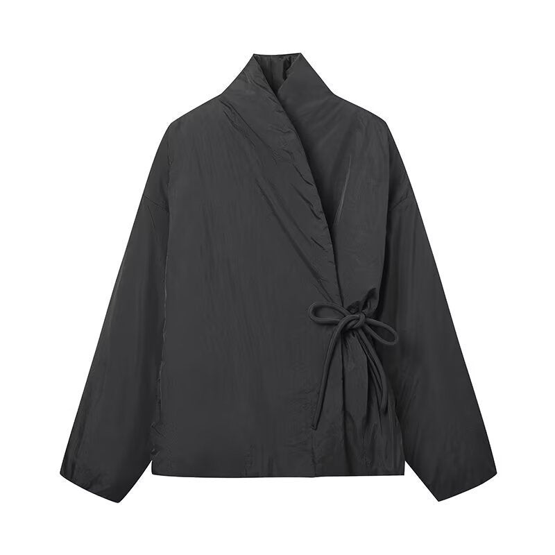 Women's casual wrap jacket with elegant waistline and high-quality workmanship NOVAE