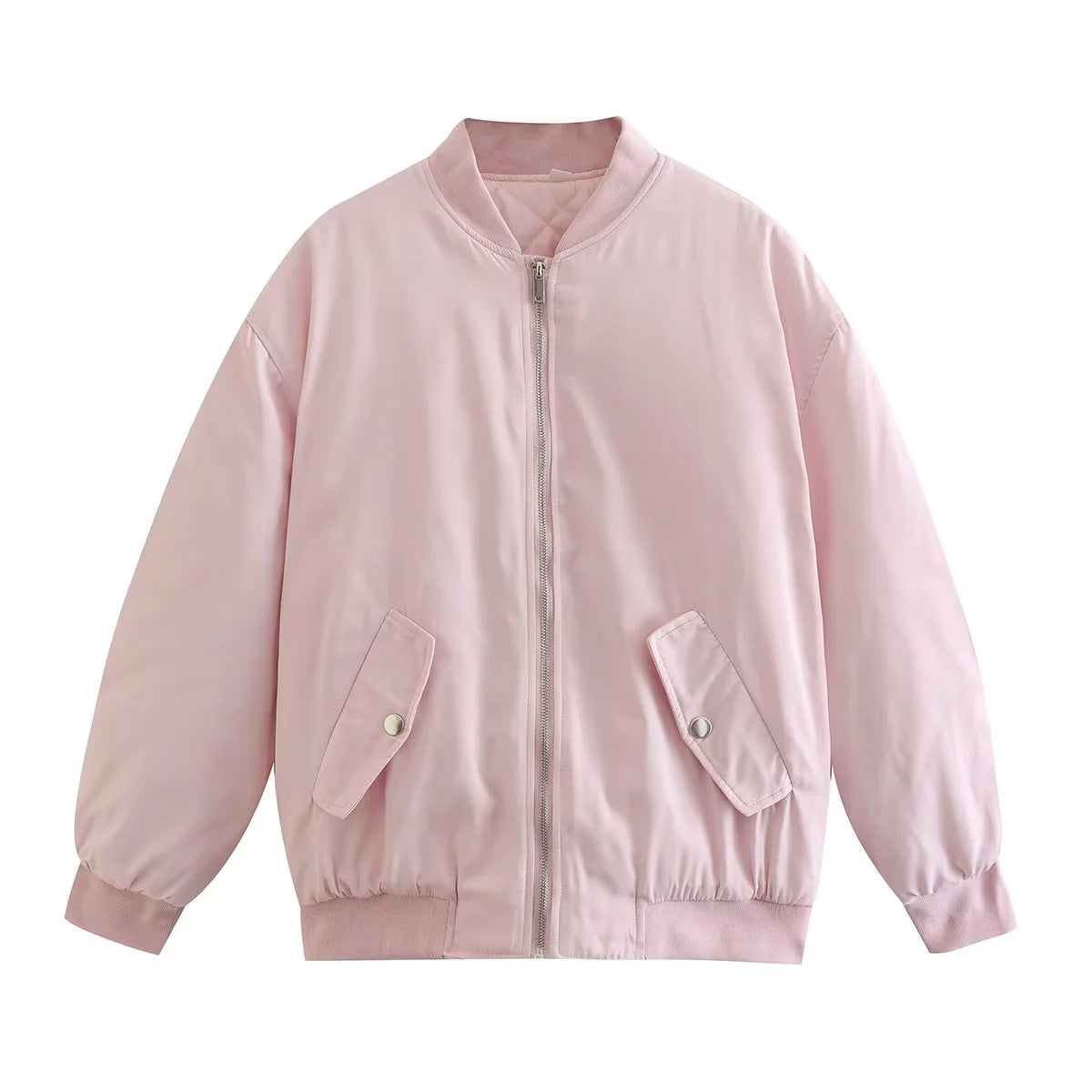 Women's casual bomber jacket with elasticated waistband and practical pockets NOVAE