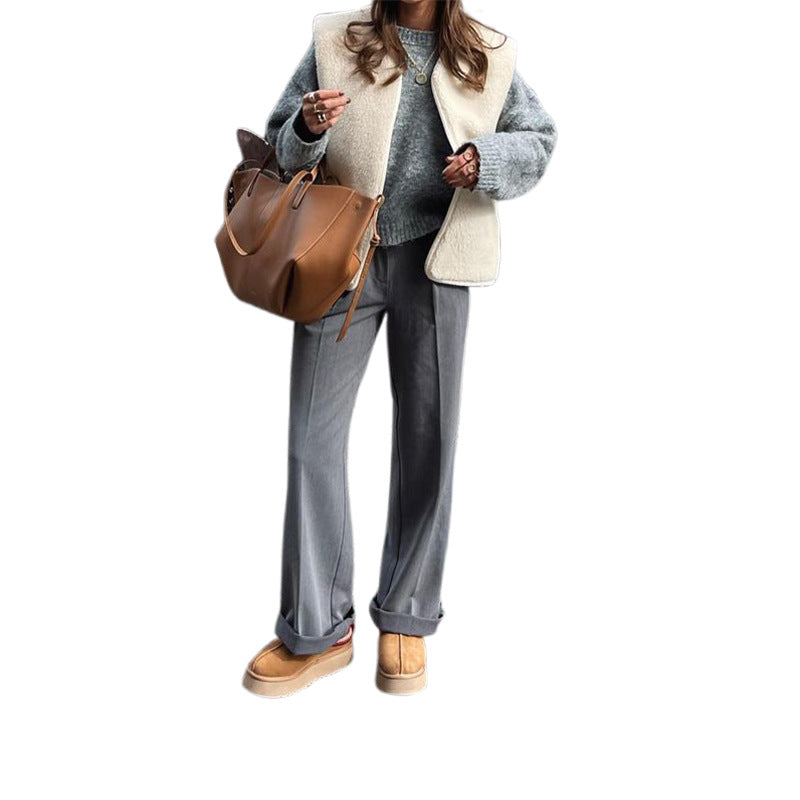 Women's fashionable teddy vest with elegant edge finishing NOVAE