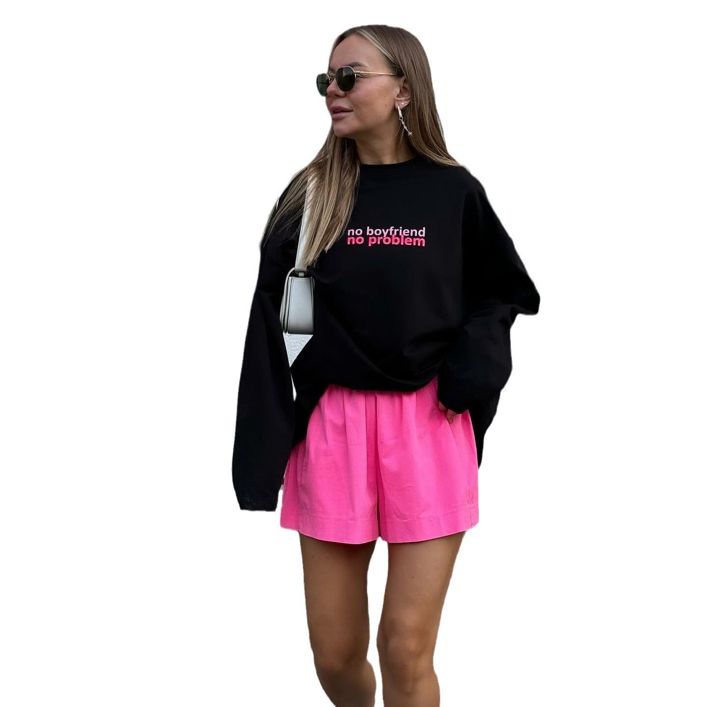 Women's oversized sweatshirt with creative statement print NOVAE