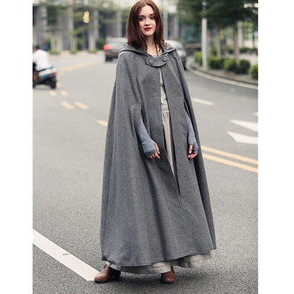 Women's elegant hooded cape made of high-quality fabric NOVAE