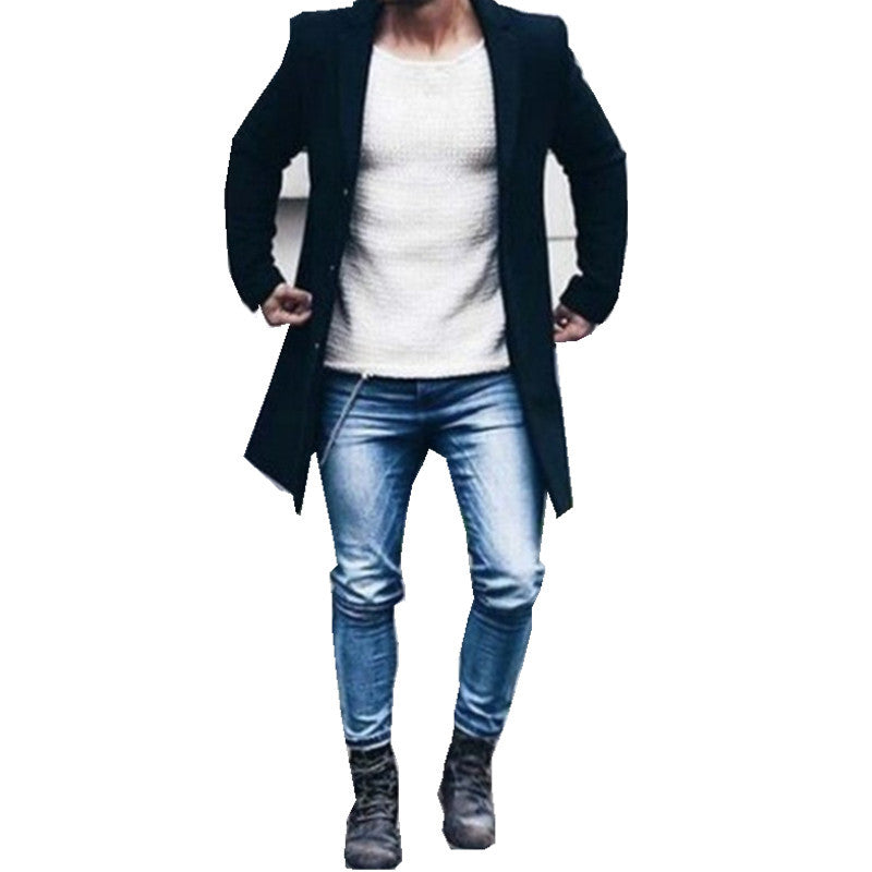 Men's elegant long coat with a modern cut NOVAE