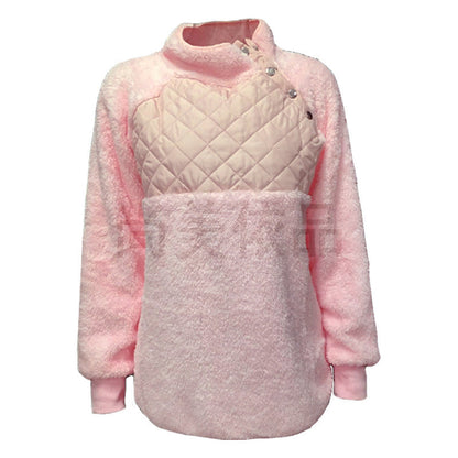 Women's Comfortable Hoodie with Stand-Up Collar and Padded Top NOVAE